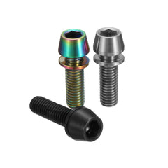 M5x16mm Titanium Ti Bolts Allex Hex Stem Tapered Head Screw with Washer