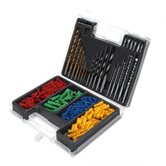 300pcs 2-10mm HSS Twist Drill Bit Set Metric Wall Plugs Impact Wood Working Tool With Case
