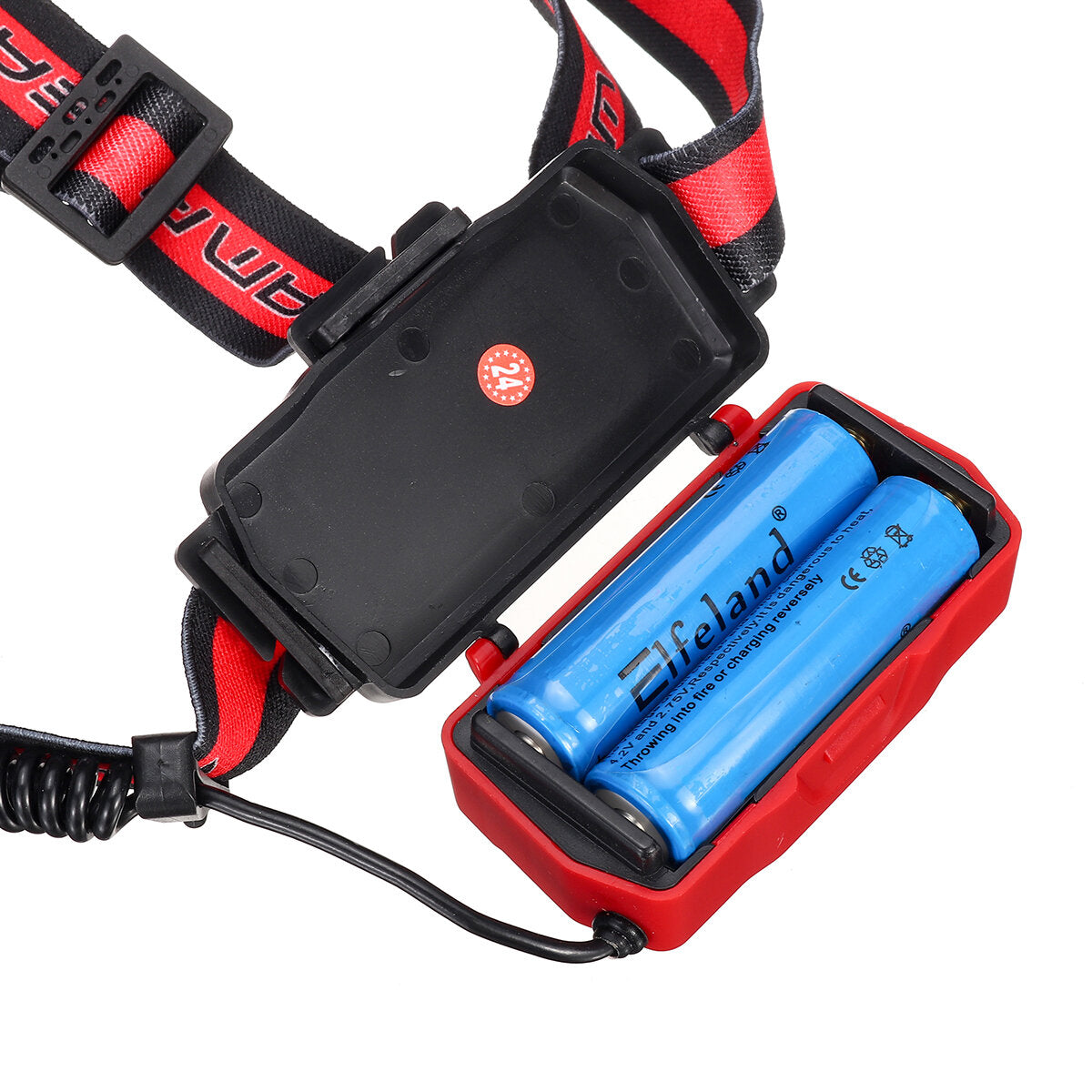 2501-B 6-Modes 7xT6+2xQ5 LED Outdoor Head Torch Waterproof Ultra Bright Headlamp With SOS Whistle