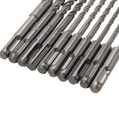10Pcs 4-14mm Masonry Drill Bits Double SDS Plus Slot Electric Hammer Set 160mm Metal HSS For Drills Cutting