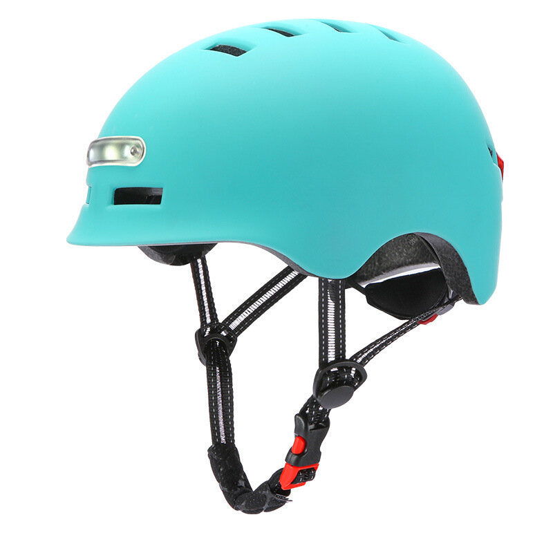 LED-Light Bicycle Helmet Ultralight 12-hole Ventilation Adjustable Cycling Helmet 3 Mode Headlight USB Charging MTB Road Bike Helmet