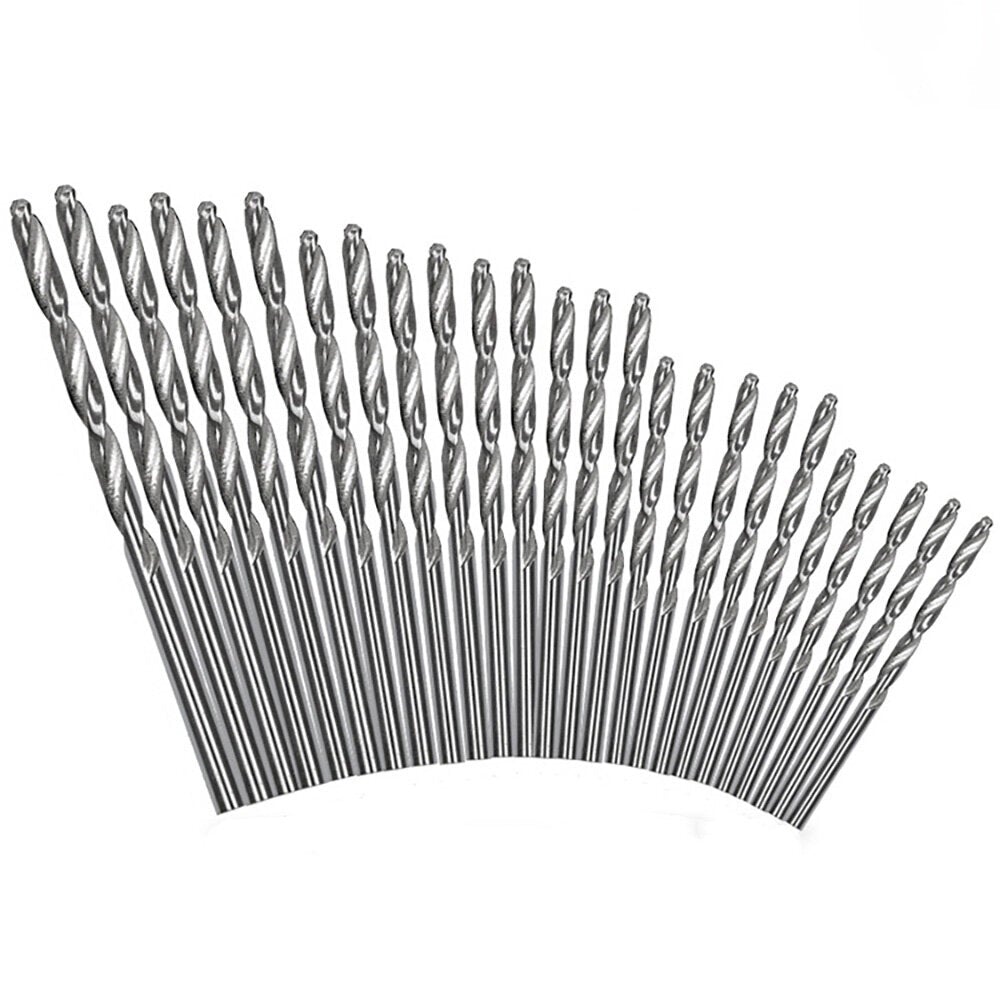 10pcs 0.5-3.0mm Drill Bit HSS Round Shank Twist Tools For Woodworking Repair Tool