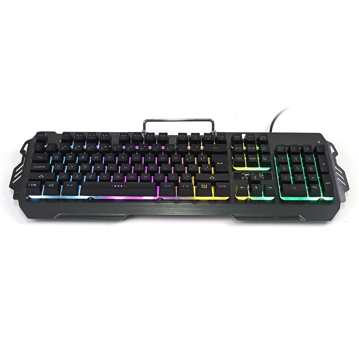 104 Keys PC Gaming Keyboard Mechanical Feeling Waterproof LED Backlight Computer Keyboard with Phone Holder