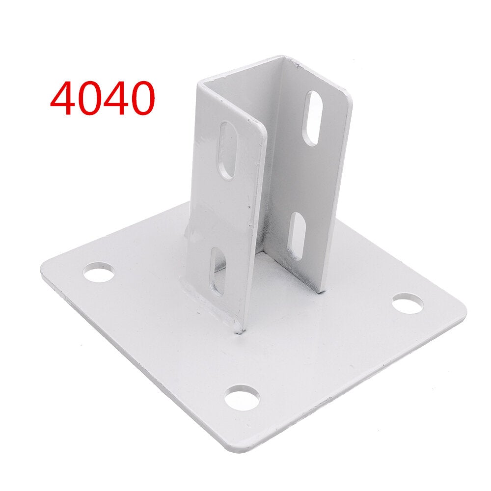 Aluminum Extrusions Square Foot Connector Cup Ground Fence Guardrail Base Accessories