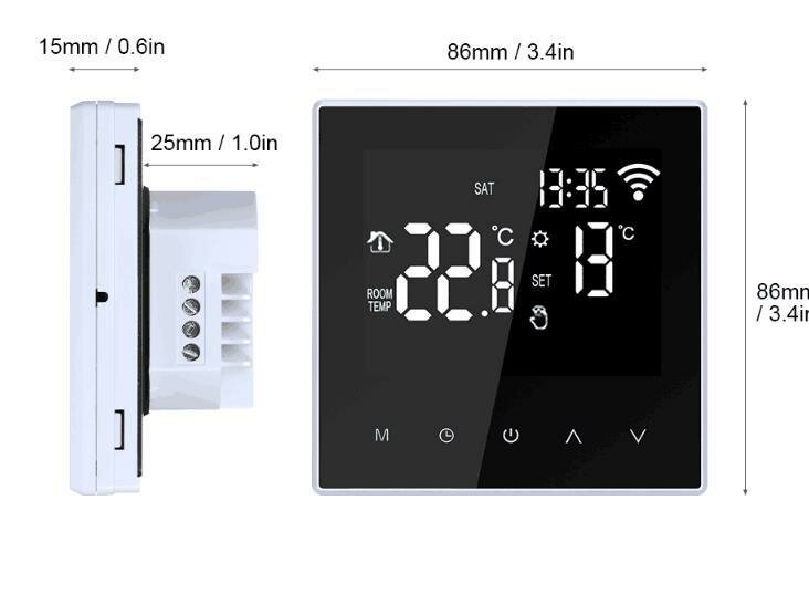 Electricity Floor Heating Thermostat Tuya WiFi Remote Control Programmable Temperature Controller Works With Alexa And Google Home
