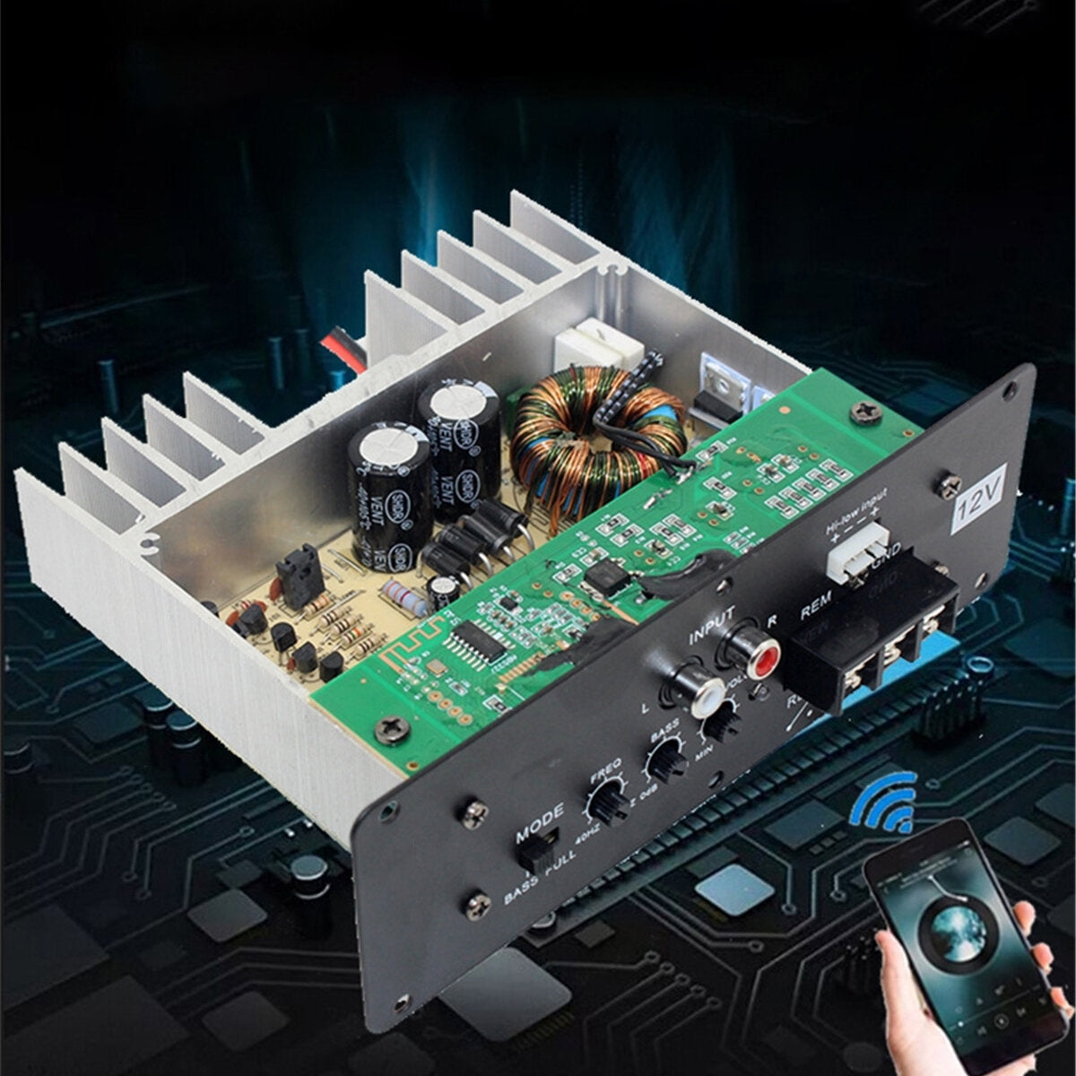 Full Tone Pure Bass Car Subwoofer Core Car Amplifier Board 12V/80W High Power Subwoofer Amplifier