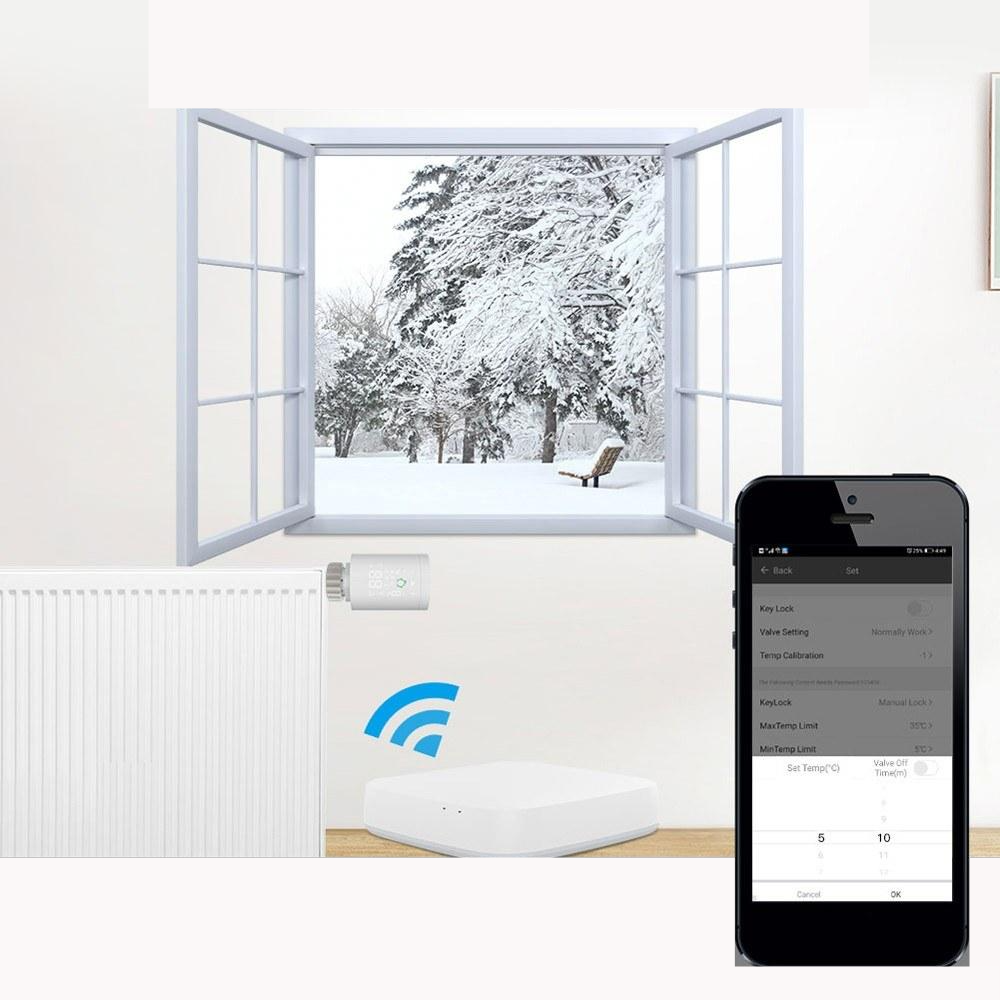 Intelligent Radiator Actuator Programmable Thermostatic Valve Temperature Controller Voice Control via Alexa