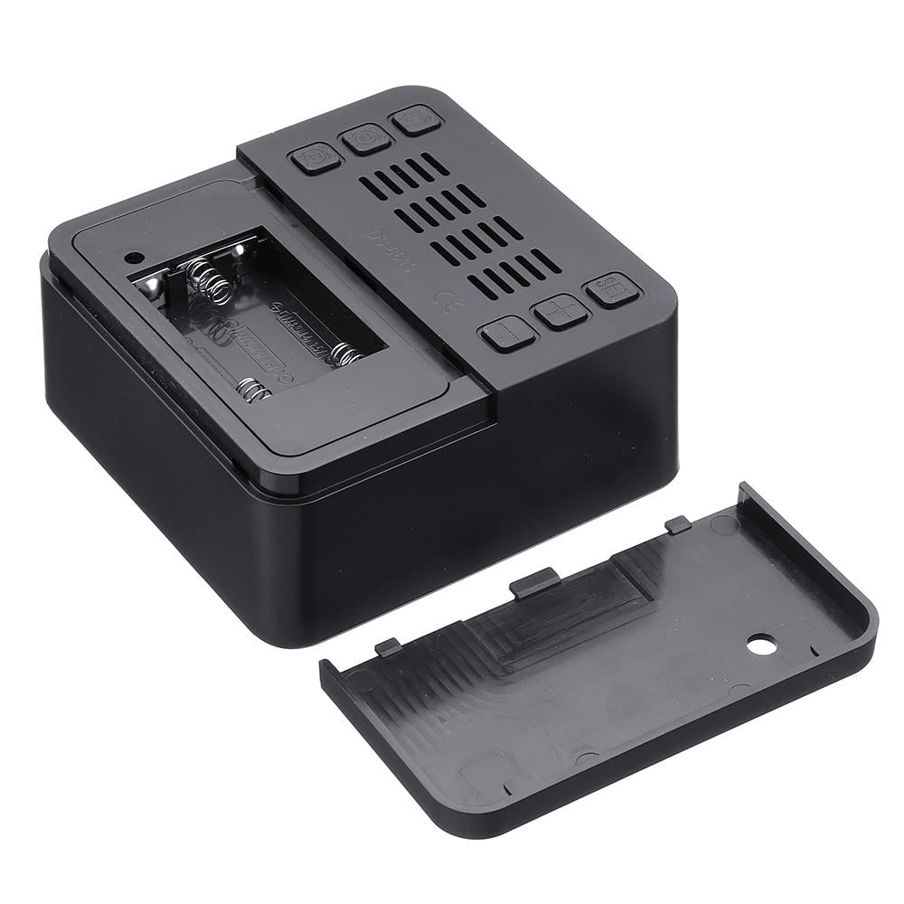 Square HD Mirror Alarm Clock Multifunction Digital Alarm Clock Mute LED Mirror Clock Makeup Mirror