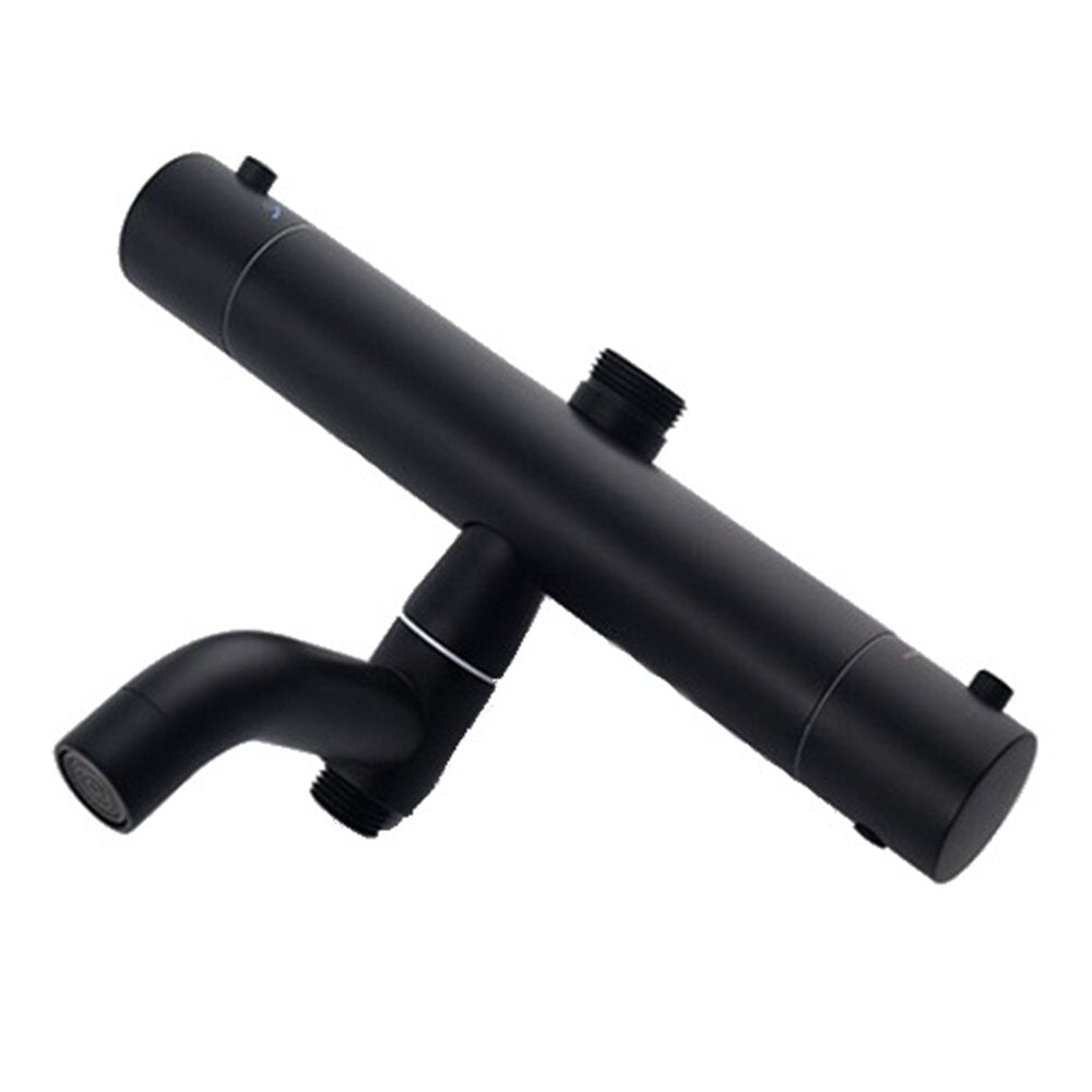 Copper Black Thermostatic Faucet Shower Electric Water Heater Valve Mixer
