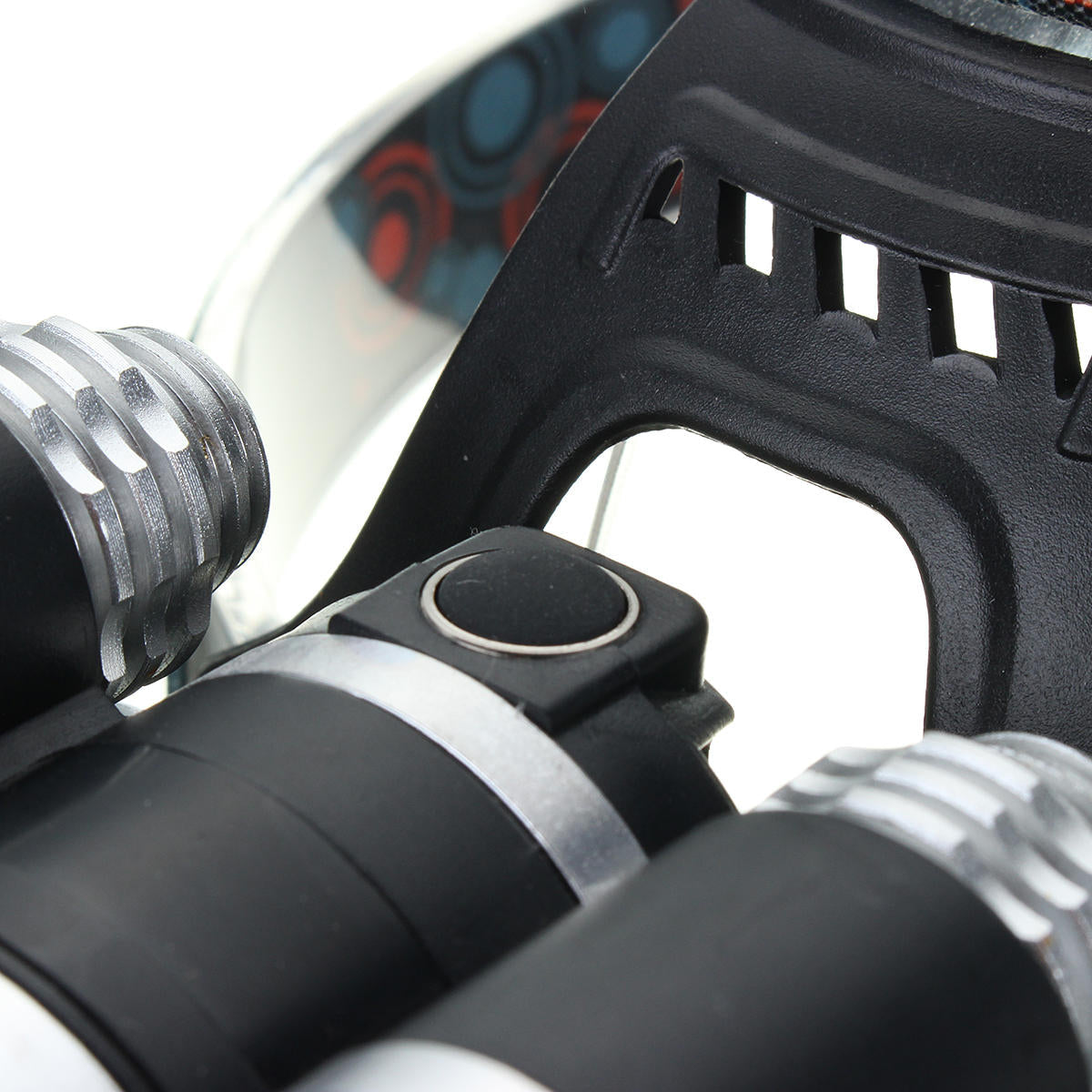 2500LM T6+4xXPE Headlamp 4 Modes 90 Adjustable Waterproof Work Light