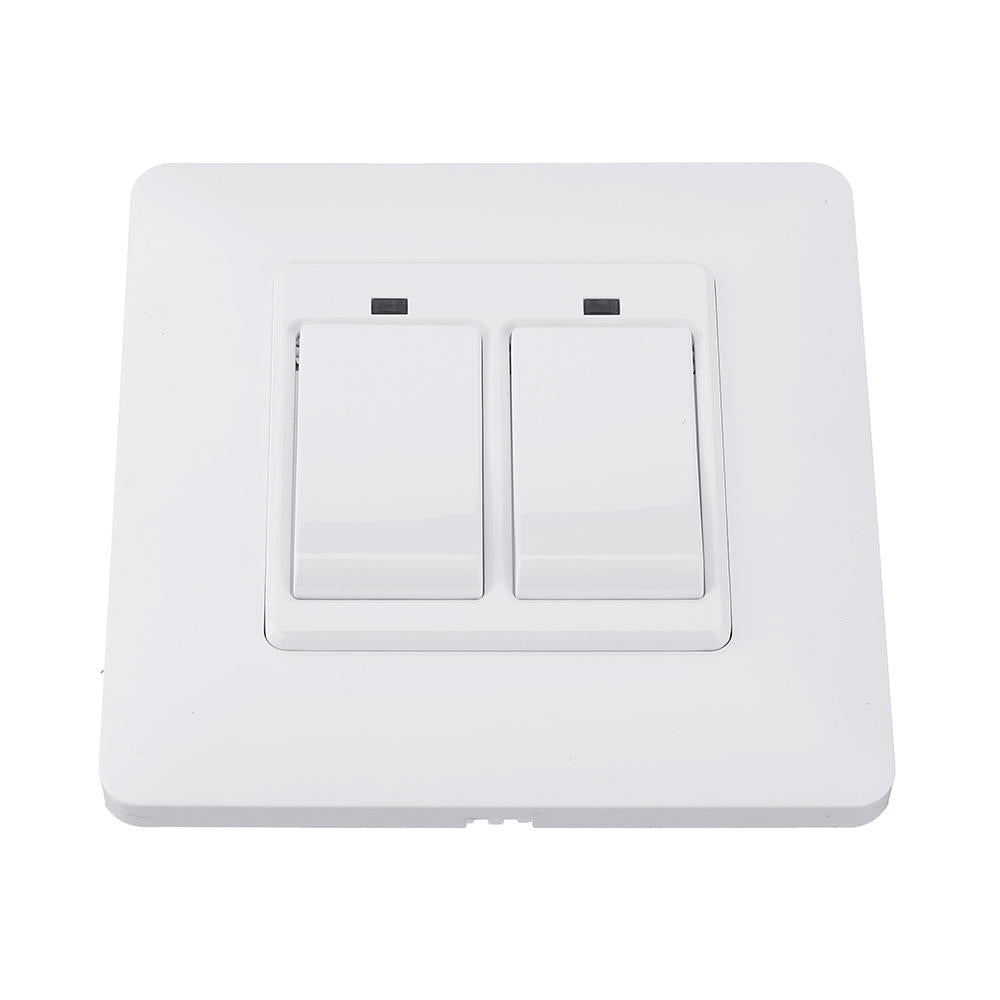 EU Standard 2 Gang Smart Push Button Switch Tuya Wireless Remote Control Work with Alexa Google Home