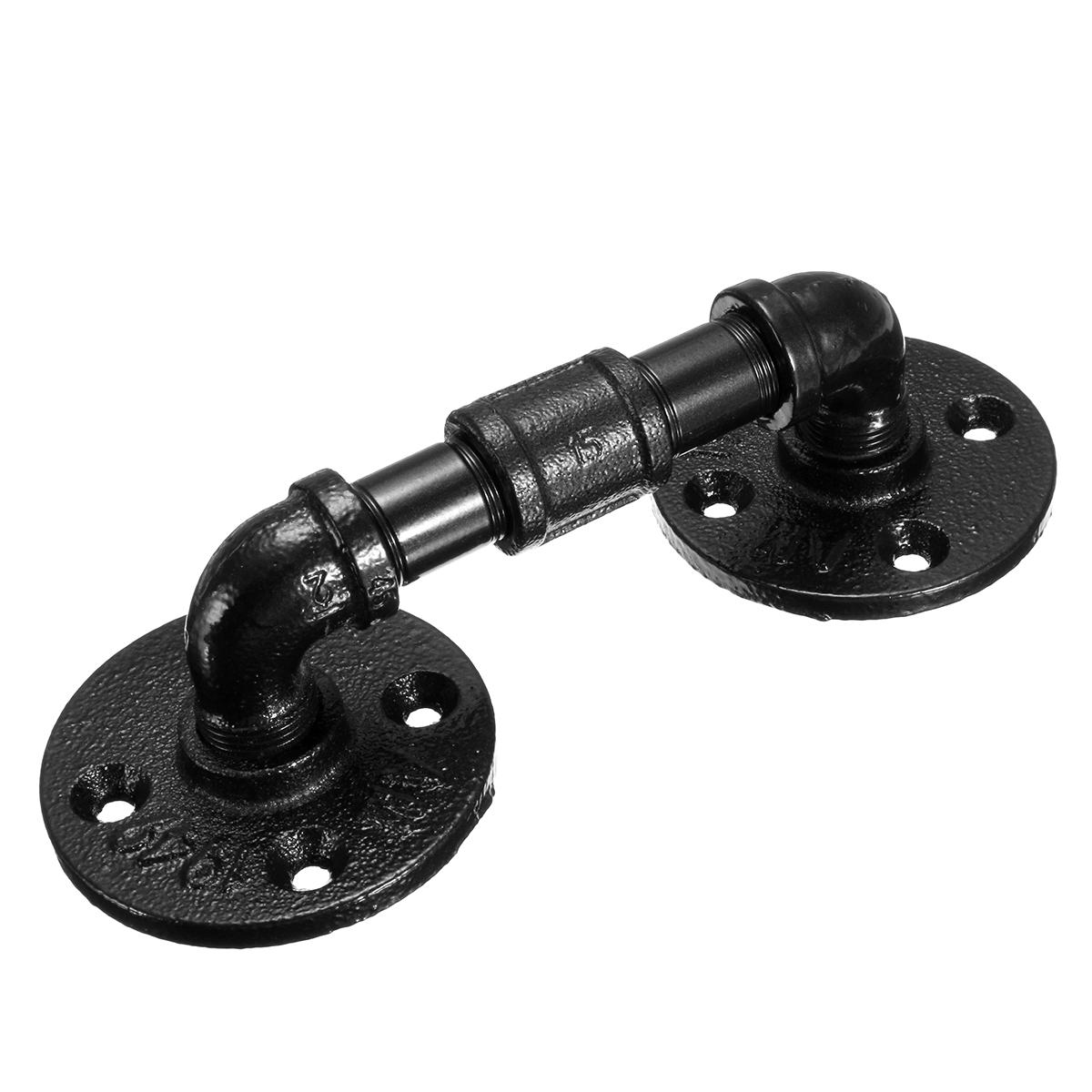 Industrial Vintage Steampunk Iron Pipe Drawer Door Handle Pull&Push Rustic Cabinet Handle