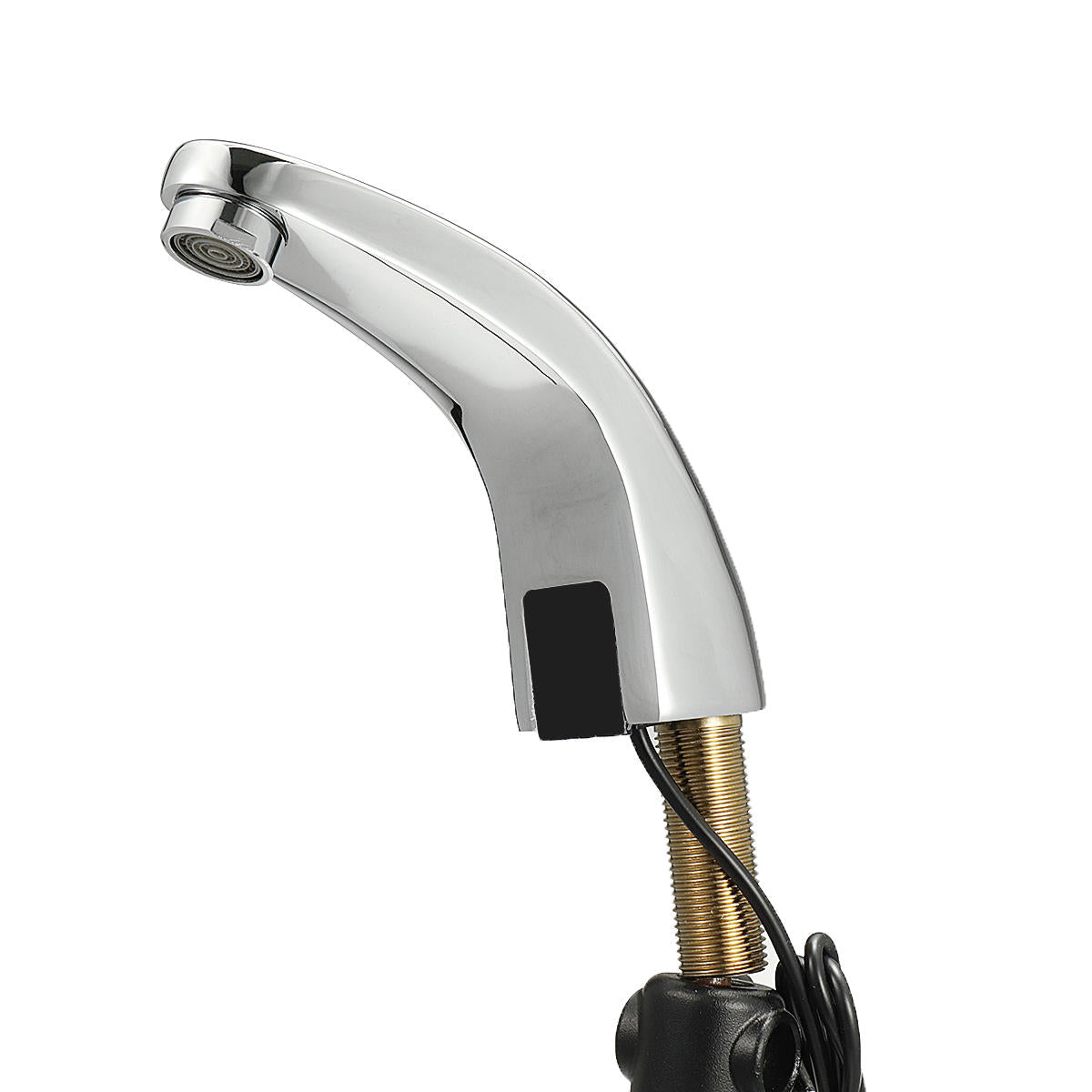 Zinc Alloy Automatic Infrared Sensor Kitchen Basin Sink Faucet Smart Touchless Cold Tap Single Handle Deck Mount w/ Controller Box