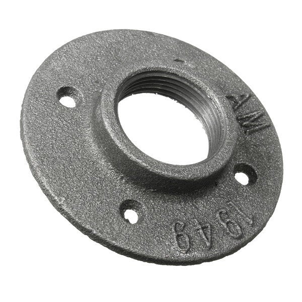 10pcs 1/2 Inch Malleable Iron Floor Flange Steel Iron Pipe Fitting Wall Mount