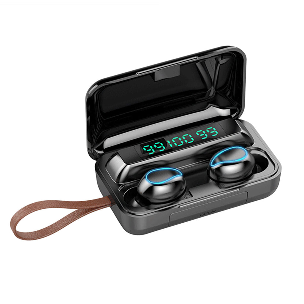 TWS Bluetooth Earphone Wireless Magnetic Headphones 9D Hi-Fi Noise Cancelling Waterproof Headsets With Lanyard Microphone Charging Box