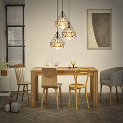 Black Pendant Lighting 3-Light Industrial Modern Hanging Lighting Fixtures for Dining Room Bedroom Kitchen Living Room Hallway (Industrial)