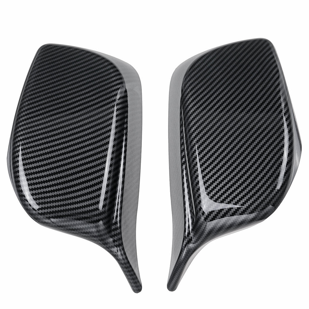 Replacement Side Mirror Cover Caps For BMW E60 E61 2003-2008 M Style Carbon Fiber Look