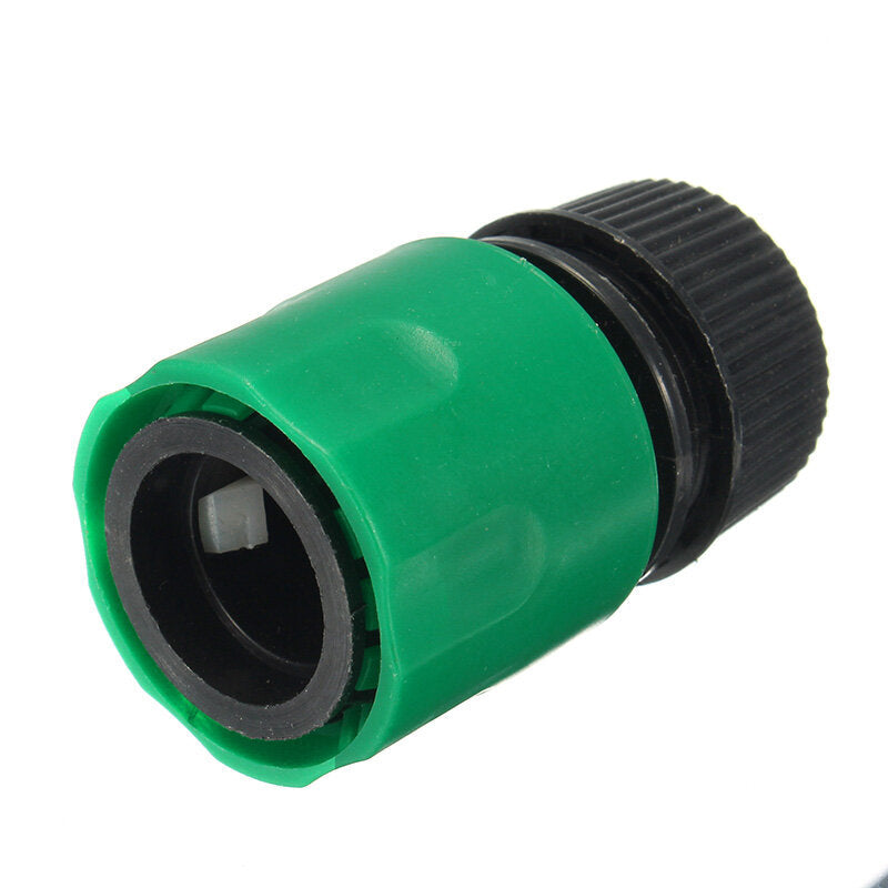 1/2 Inch Plastic Water Hose Pipe Quick Connector Garden Tap Washer Spayer Coupler Green