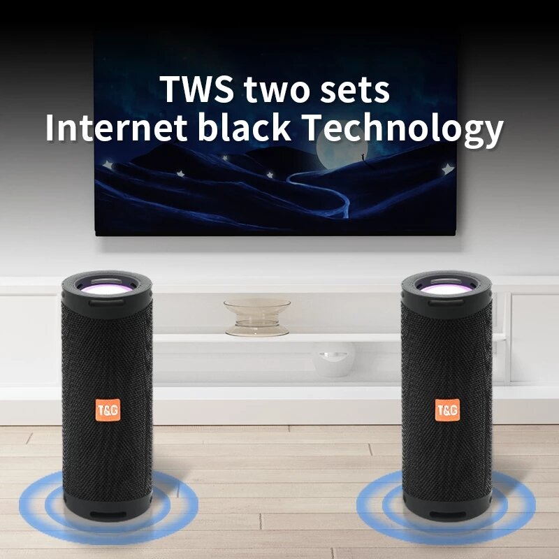 Portable Bluetooth Speaker Stereo Column Powerful High BoomBox Bass Support FM Waterproof Outdoor Speaker