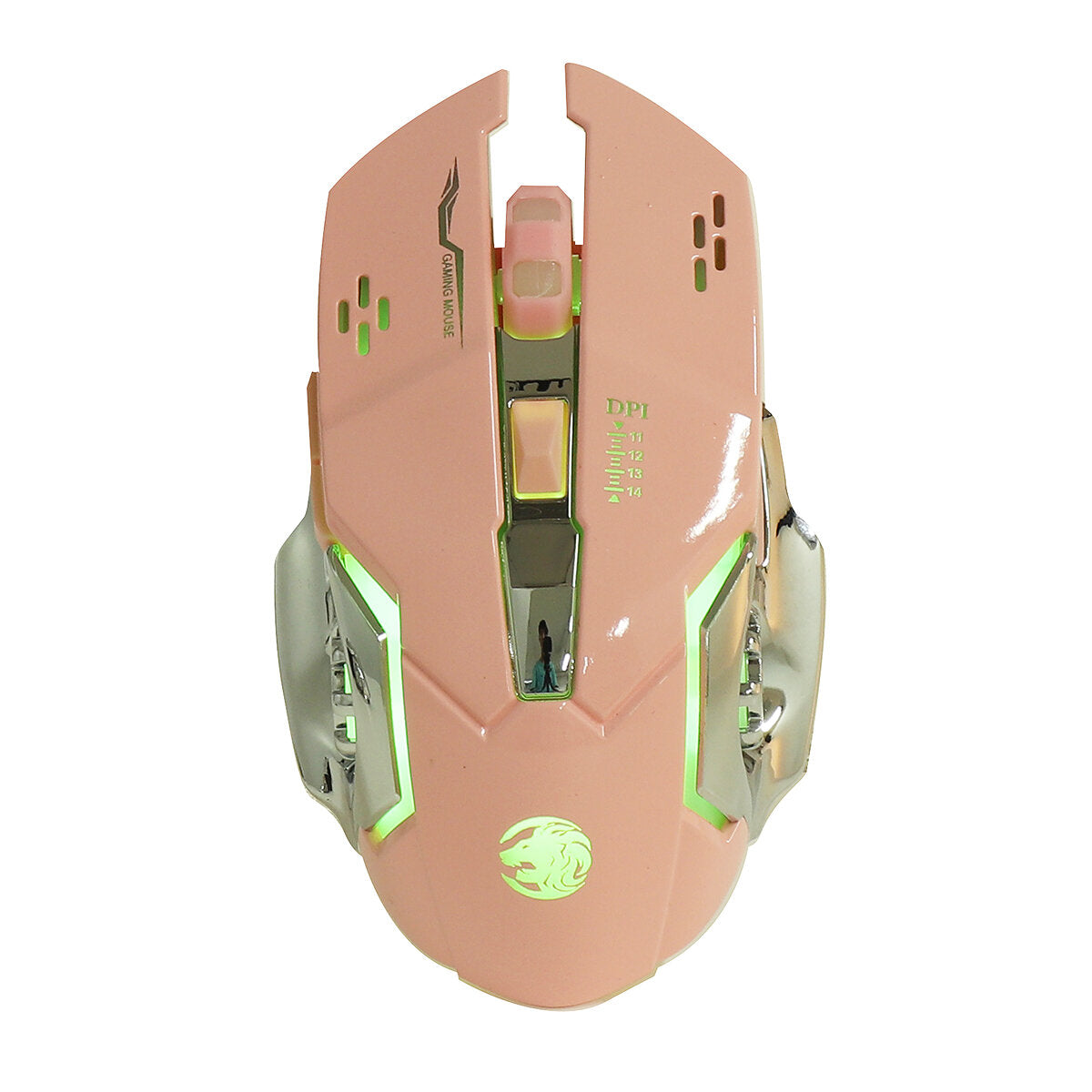 2.4 GHz Wireless Mouse 1600DPI Rechargeable Breathing LED Light Optical Mice with USB Receiver for PC Laptop Desktop