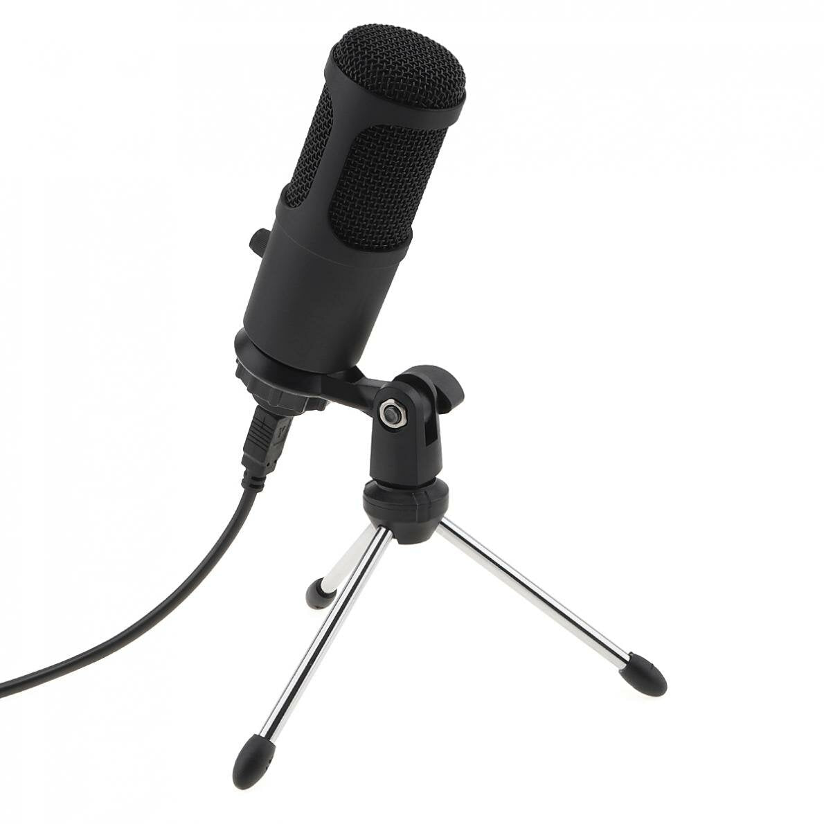 Metal USB Condenser Microphone Recording for Laptop Computer Windows Cardioid Vocals Voice Live / Video
