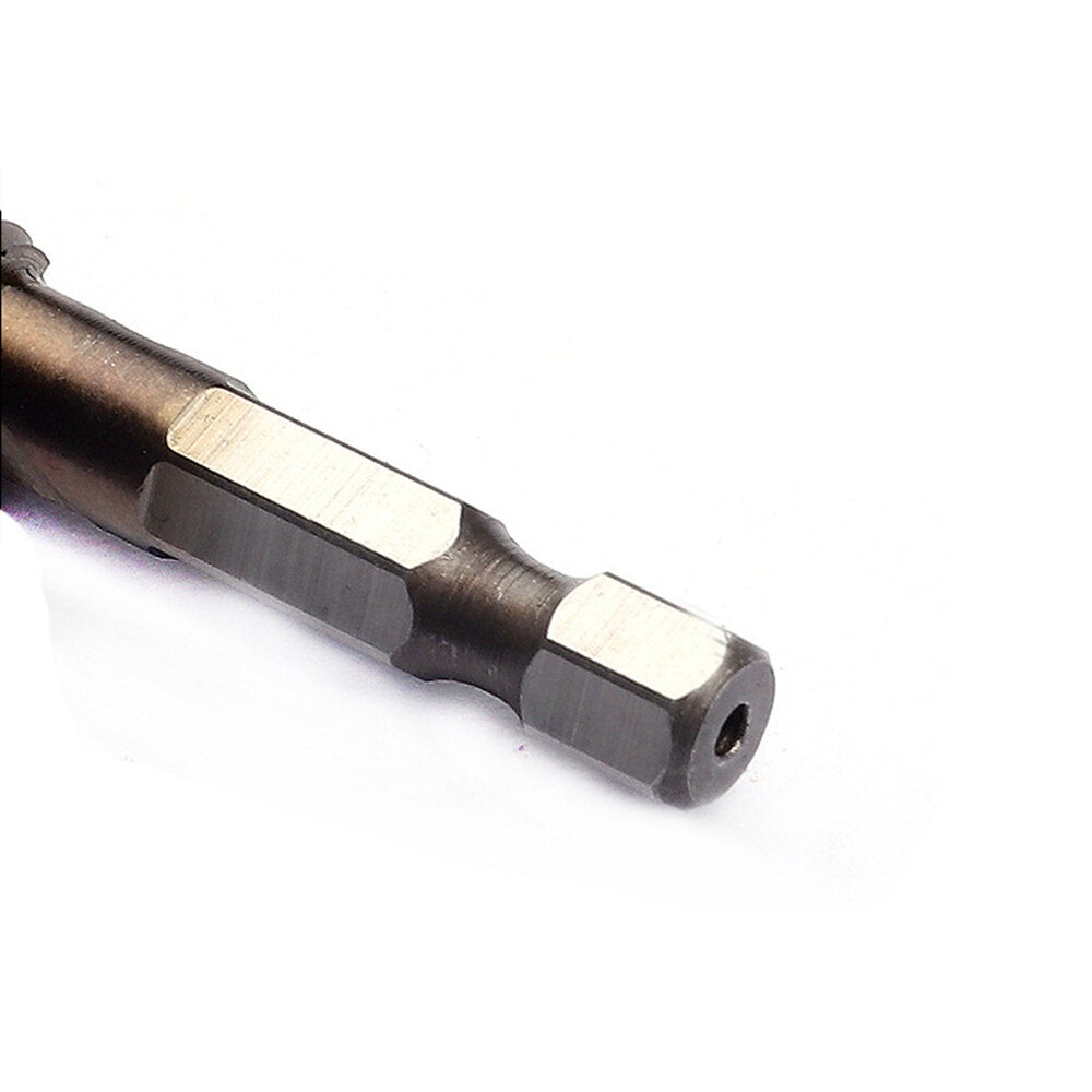 7Pcs M3-M10 6.2mm Hex Shank Blue Coated Screw Thread Metric Compound Tap Drill Bits with Extension Rod