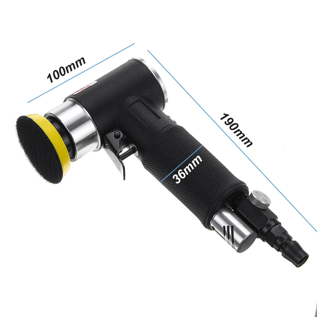 2 Inch Mini Air Sander Kit Pneumatic Orbital Sander Car Polisher Polishing Machine 90 Degree