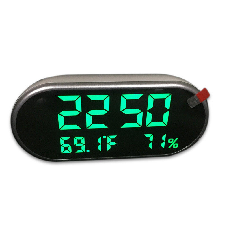 Digital USB Alarm Clock Portable Mirror HD LED Clock with Time Humidity Temperature Display Function
