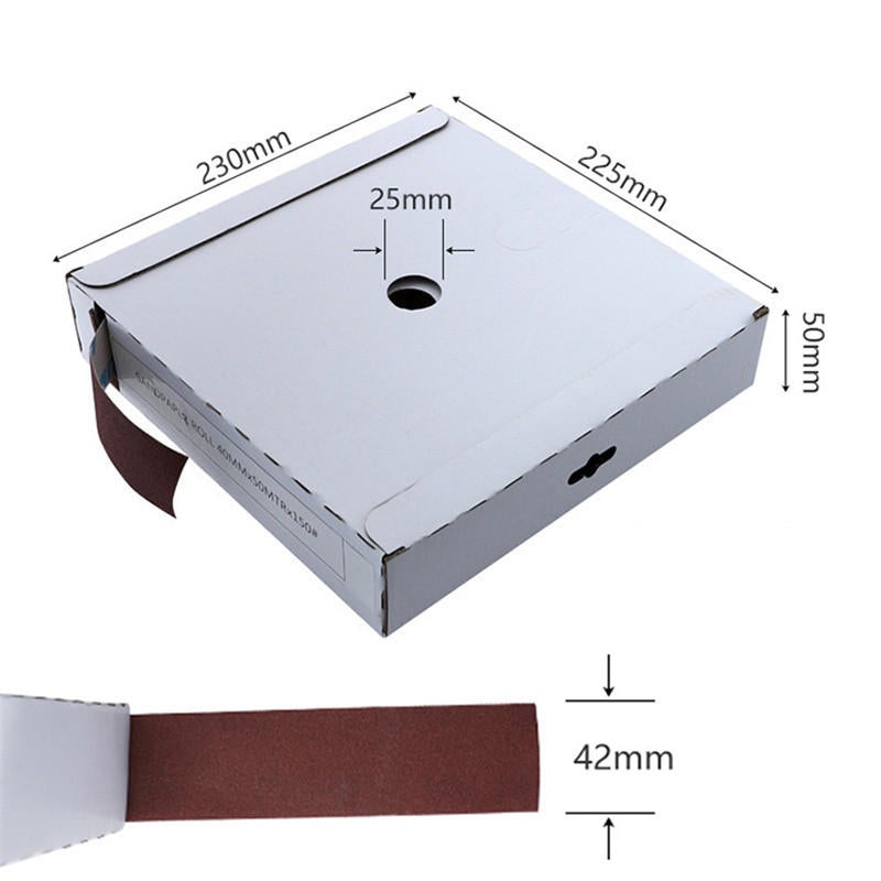 50 Meters 150-600 Grit Box Sanding Belt Roll Drawable Emery Cloth Sandpaper Sanding Pack Roll for Wood Turners wood working Metal Grinding Polishing