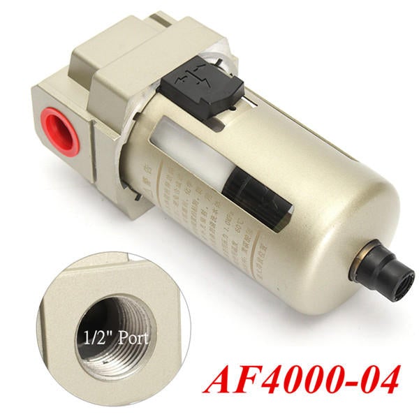Air Filter 1/2" Air Inline Drain Filter Compressor Water Moisture Trap Separator