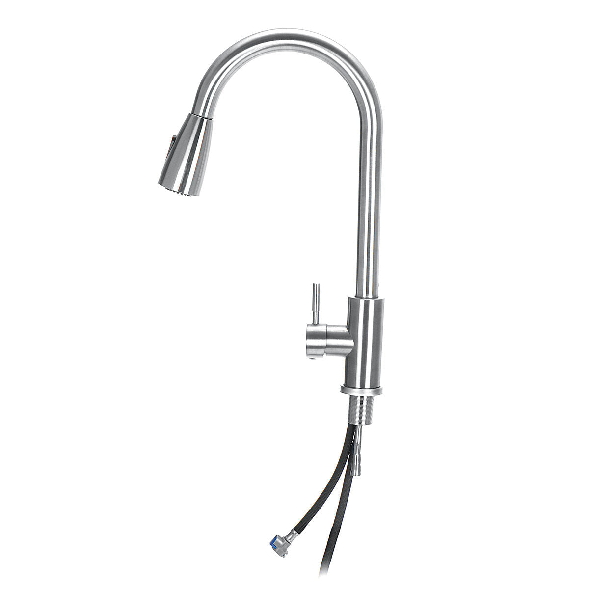 Pull Silver Ramen Basin Tap Pull-Type Stainless Steel Hot And Cold Water With Two Tube
