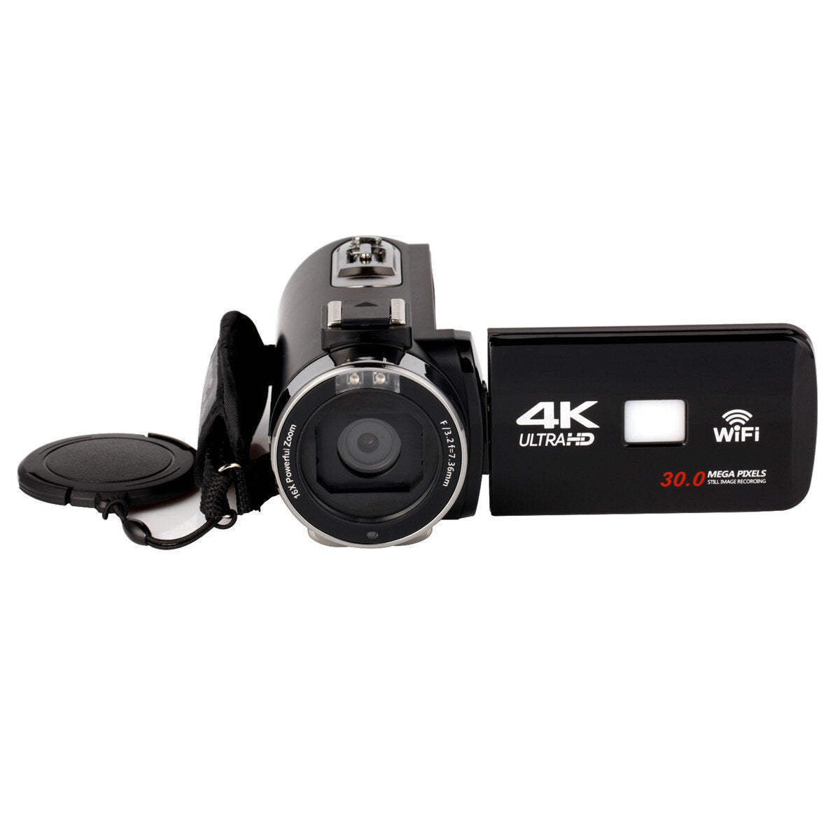 WiFi Ultra HD 1080P 16X ZOOM Digital 4K Video Camera DV Camcorder with Lens and Microphone