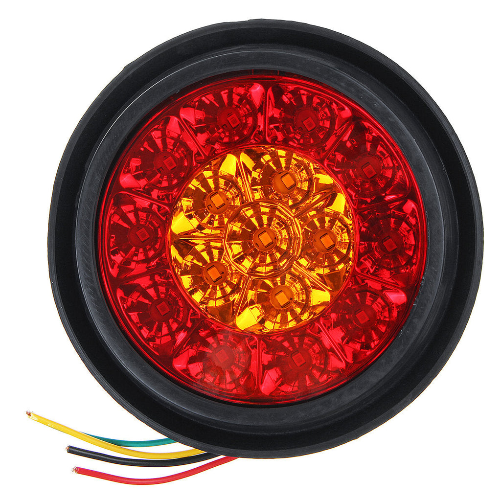 24V 16LEDs Car Turn Signal Light Brake Stop Tail Lamp Waterproof Round