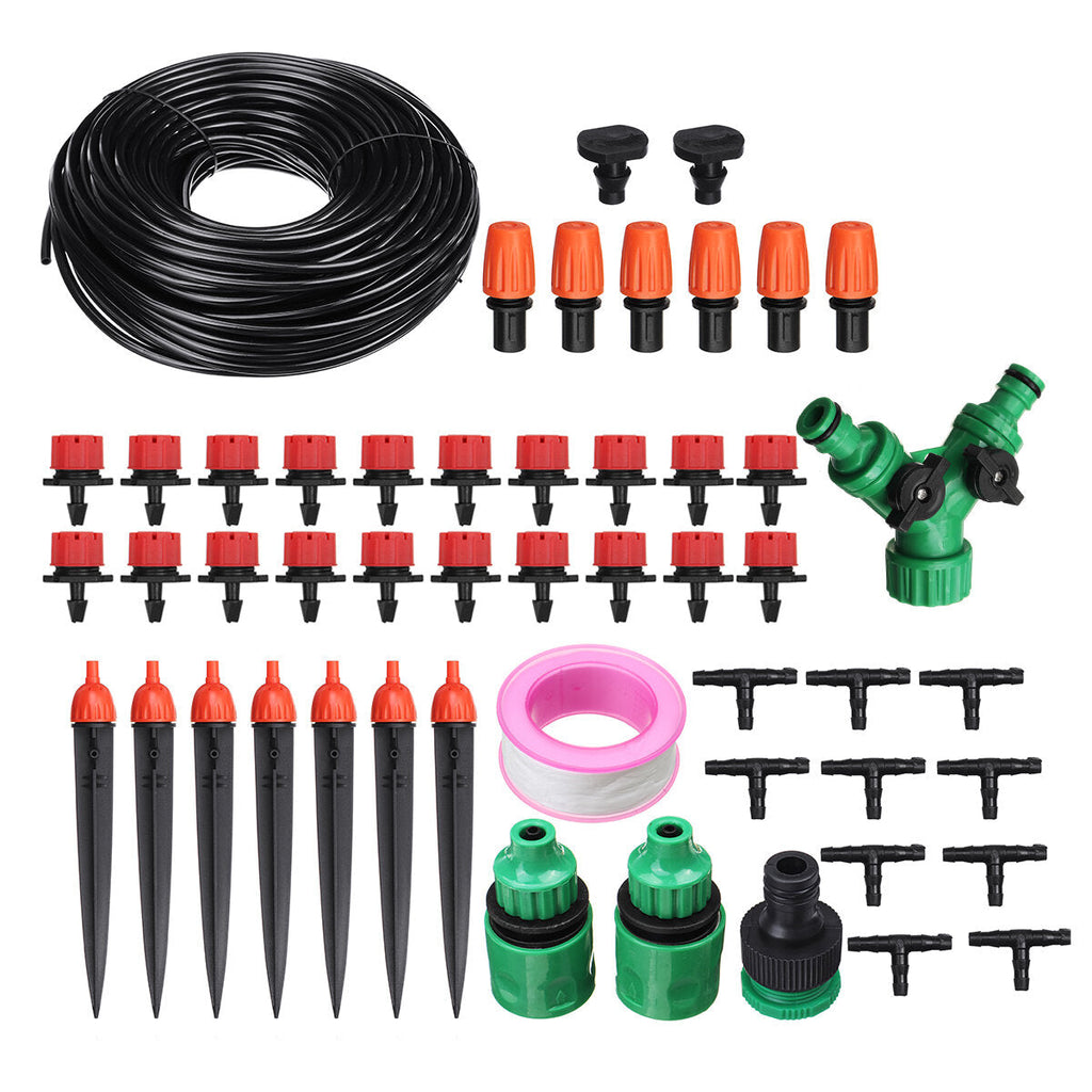 10/25m Hose Irrigation Dripper Watering Kit Automatic Irrigation System Garden Cooling Tool Kits