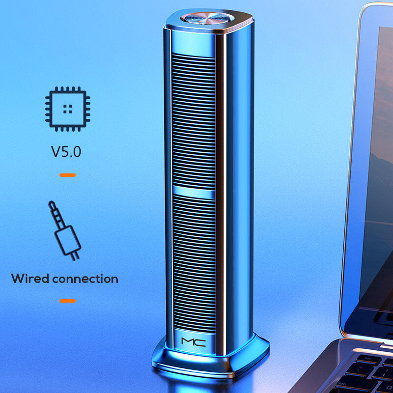 Soundbar blutooth 5.0 Speaker Vertical Subwoofer Stereo Bass Soundbar Handsfree for Phone Laptop TV Computer