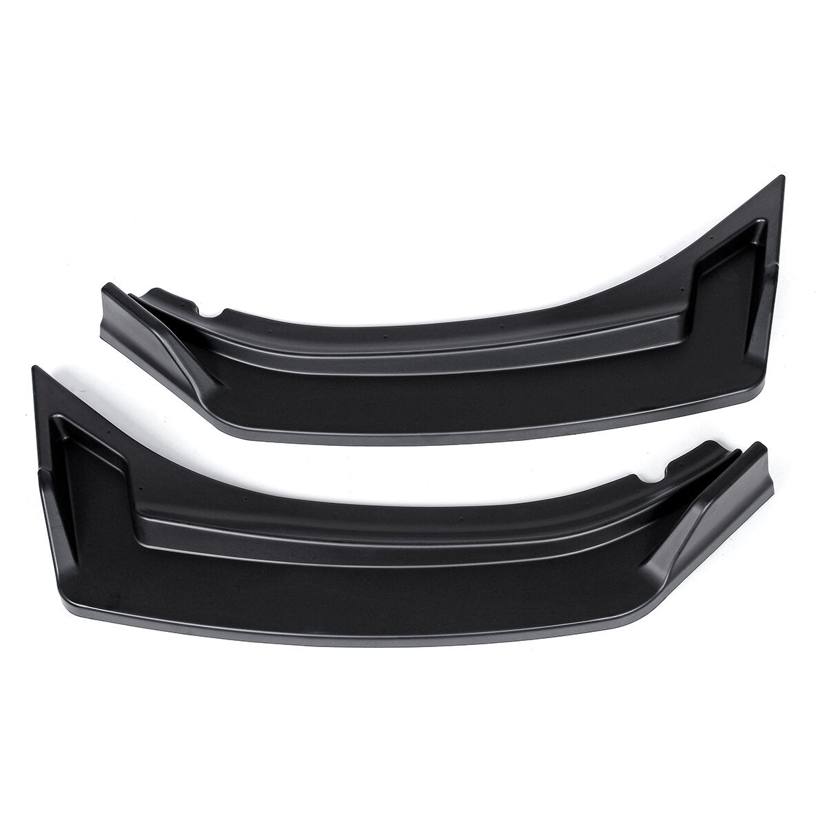3Pcs Matte Black Car Front Bumper Splitter Lip Diffuser Body Kit Spoiler Guard Protection