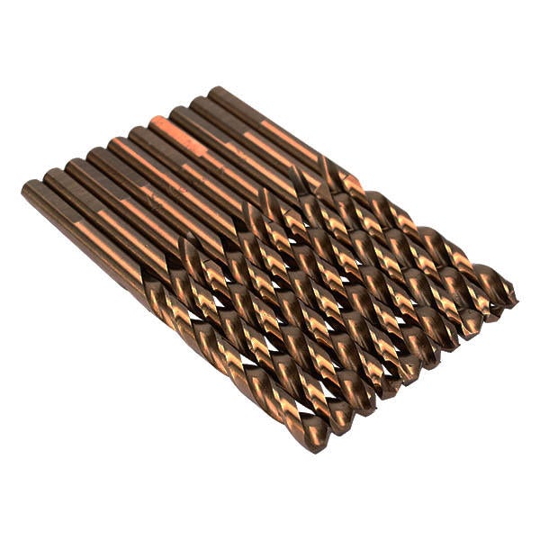 10pcs M35 1/4 Inch Shank Triangle Shank Cobalt Twist Drill Bits
