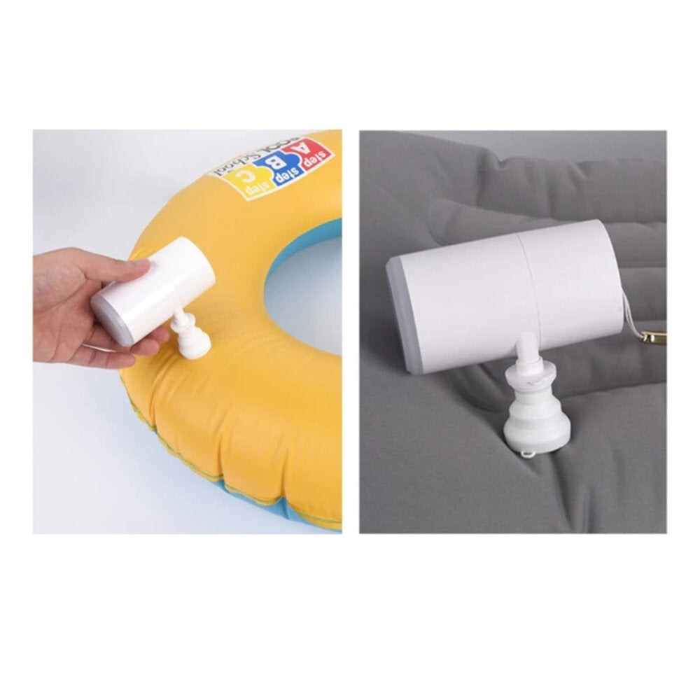 Outdoor Camping Tiny Air Pump With Camping Lamp Ultralight 1300mAh 180L/Min USB Charging Mini Inflator 3-level Brightness Adjustment