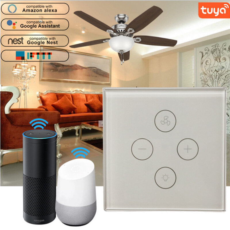 Smart Touch Fan Light Switch Works with Amazon Alexa Google Home 240V
