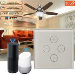 Smart Touch Fan Light Switch Works with Amazon Alexa Google Home 240V