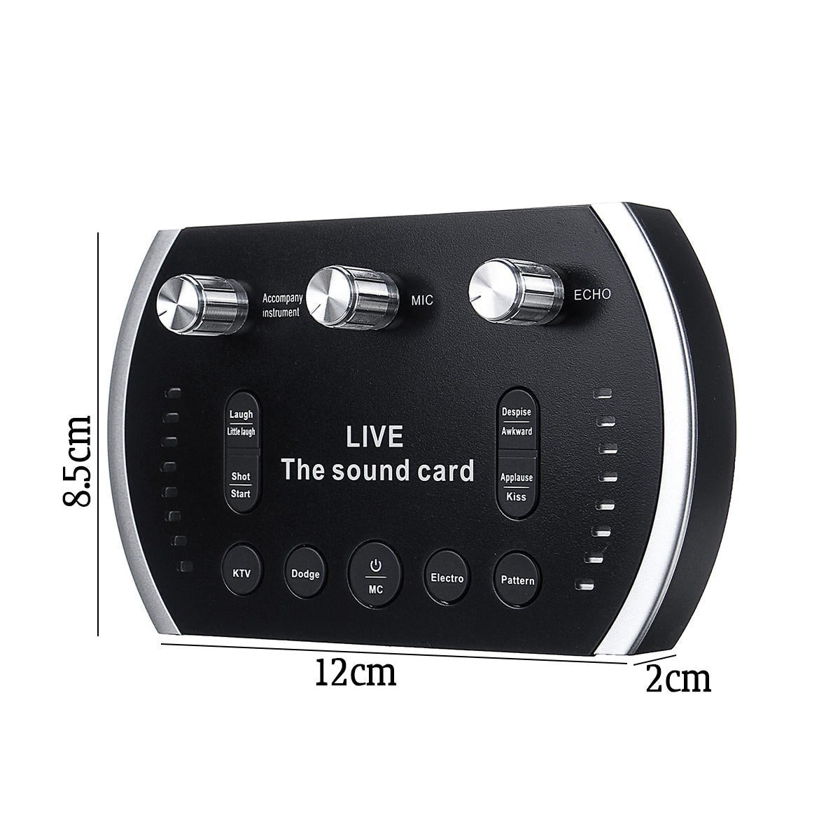 1200mAh Two Channel USB Interface External Sound Card Microphone Webcast Live Sound Card
