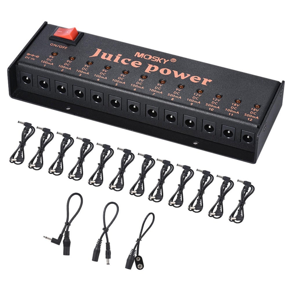 18V 12 Isolated Power Supply Connector for 9V 12V 18V Guitar Effect Pedals