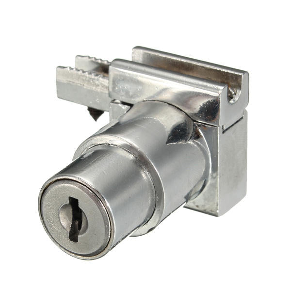 Chrome Zinc Alloy Display Case Showcase Hinged Glass Cabinet Door Lock with 2 Keys
