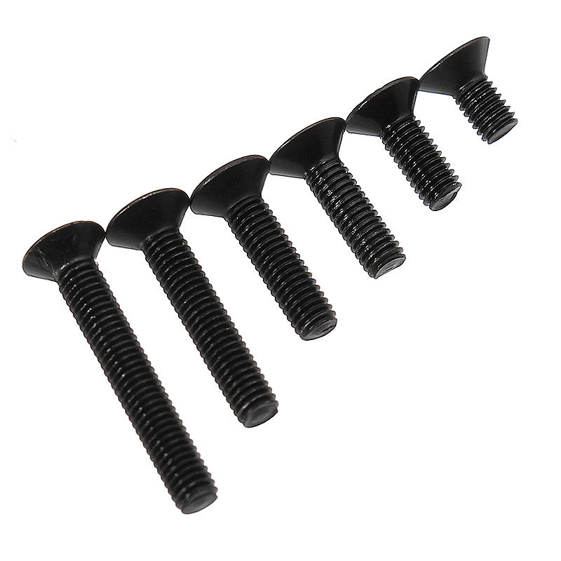 M3CH7 M3 Carbon Steel Hex Socket Flat Head Cap Screws Countersunk Bolts Assortment 120pcs
