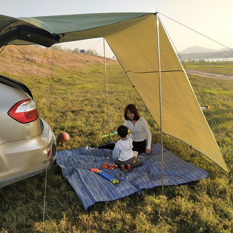 Car Side Awning Waterproof UV-proof Rooftop Tent Canopy for Outdoor Camping Travel