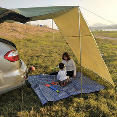 Car Side Awning Waterproof UV-proof Rooftop Tent Canopy for Outdoor Camping Travel