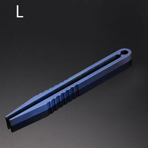 EDC TC4 Titanium Alloy Mini Blue Tweezers Portable Tool 44mm/82mm
