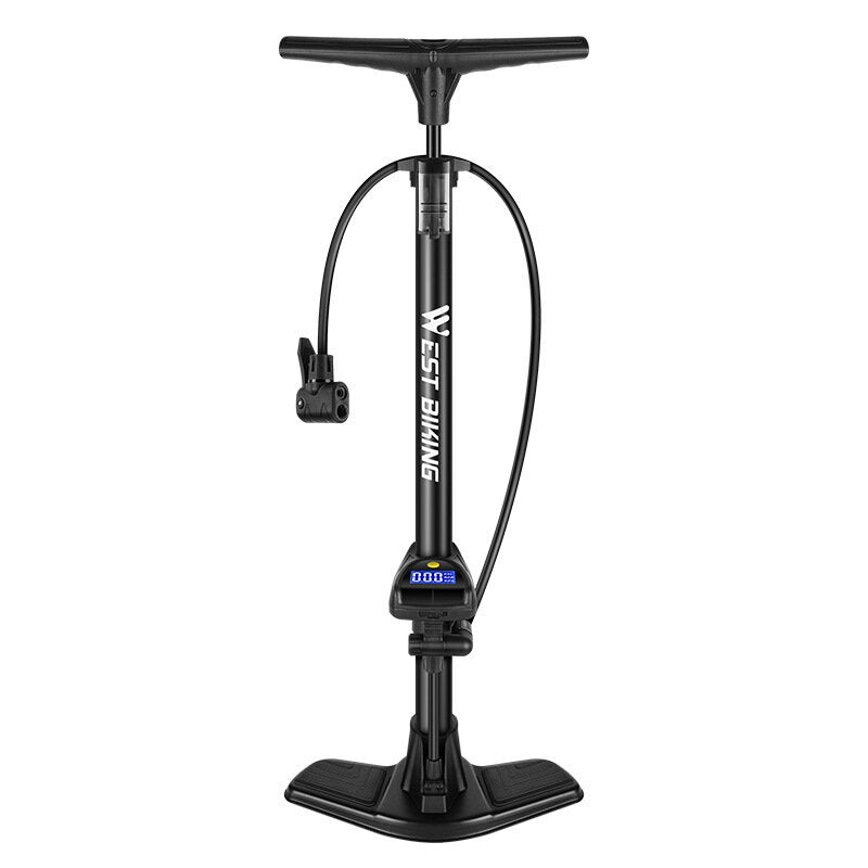 145PSI Air Pressure Bicycle Pump Digital Electronic Screen Air Pressure Gauge Multifunctional Nozzle Outdoor Bike Basketball Pump
