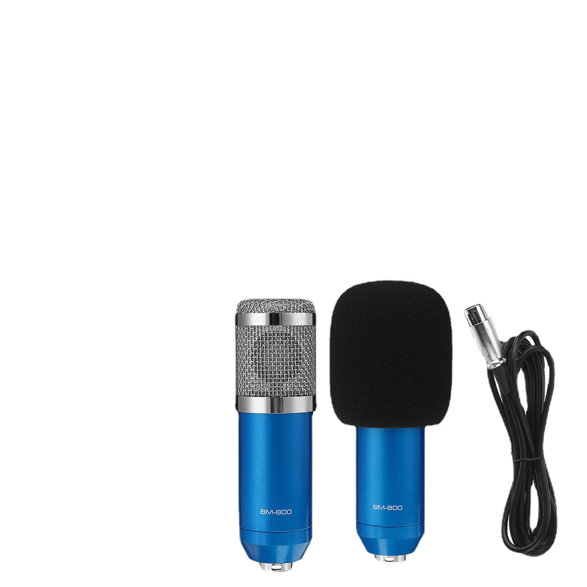Basic Condenser Microphone BM-800 Cardioid Studio Recording Microphone with Shock Mount XLR Cable