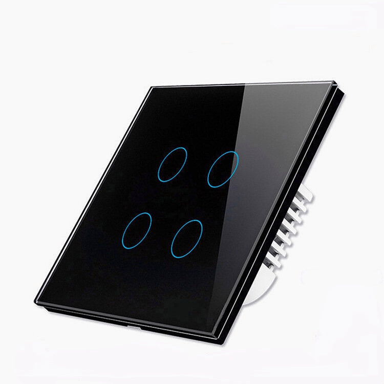 WiFi+RF433 Smart Light Touch Switch 4Gang EU Wireless Remote Control Works with Alexa Google Home